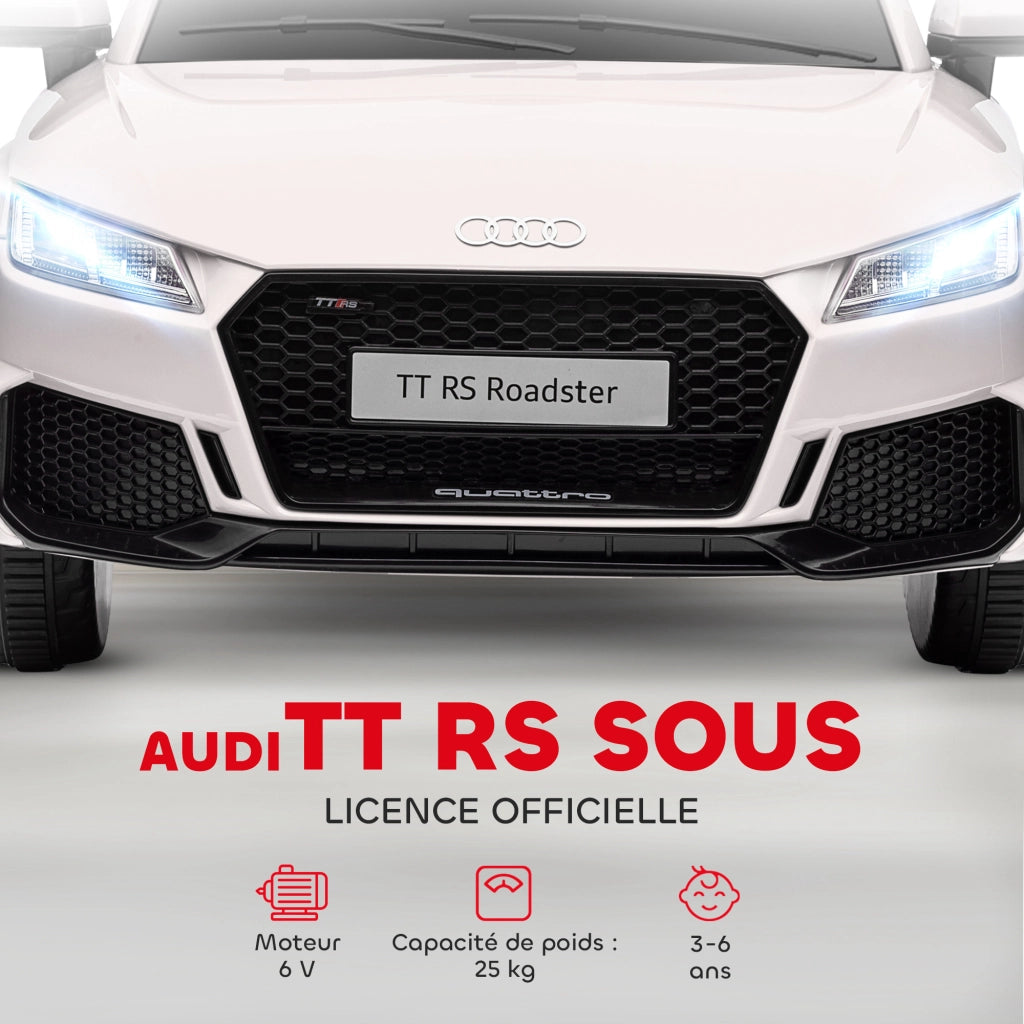 Auto elettrica per bambini Audi TT RS ¨C zephmum ¨C Bianco