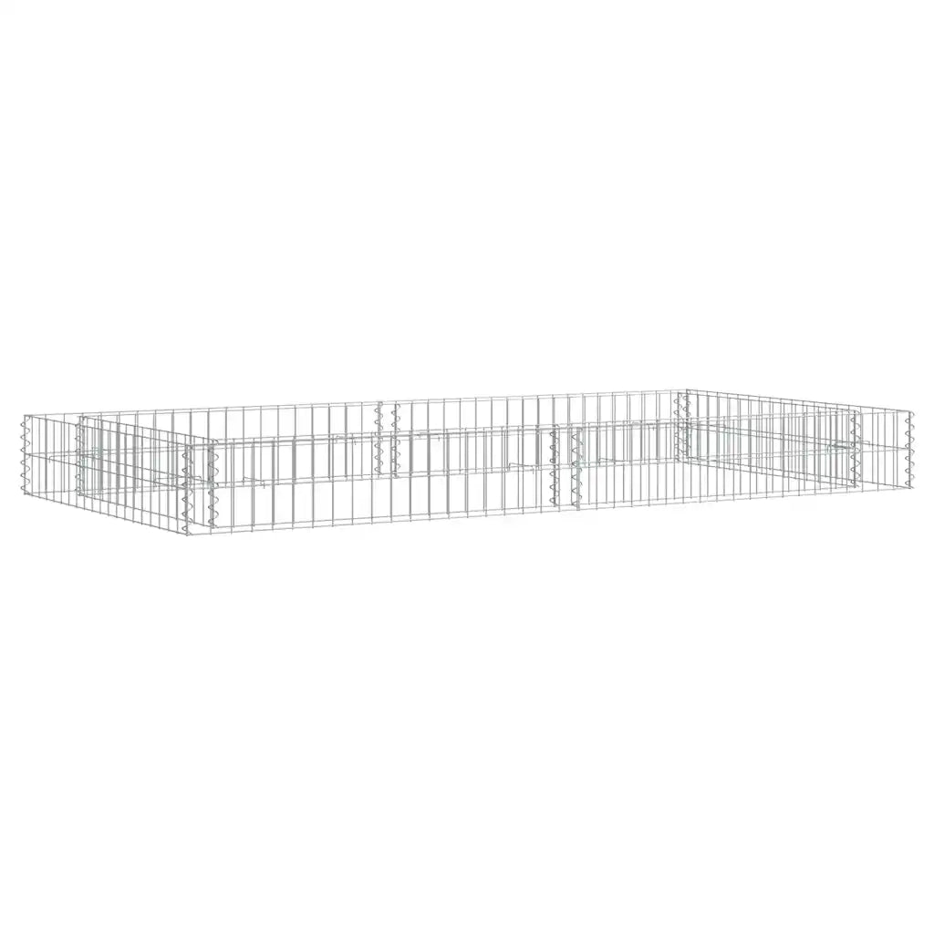 Gabbione Letto Rialzato in Acciaio Zincato 200x100x20 cm cod mxl 47525