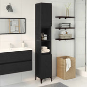 Mobile da Bagno Rovere Nero 30 x 30 x 190 cm Legno multistrato 862806