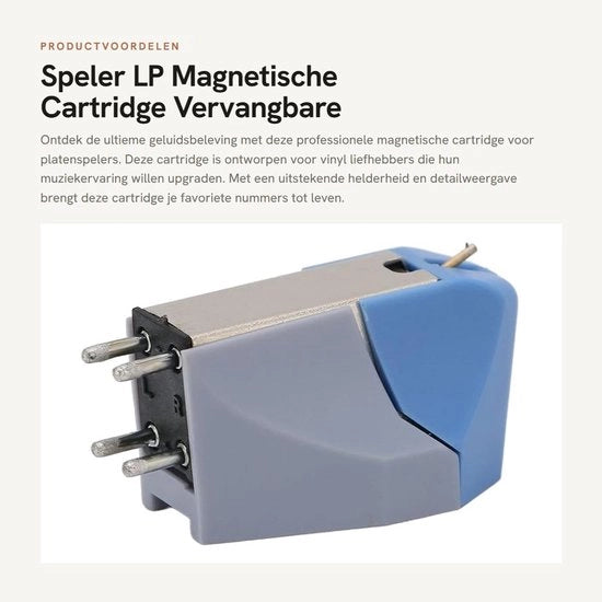 Cartridge Magnetico Professionale per Plattenspielere - Sostituzione - Nastro in ABS di Alta Qualità - Diametro 13mm - Punti di lettura Precisi
