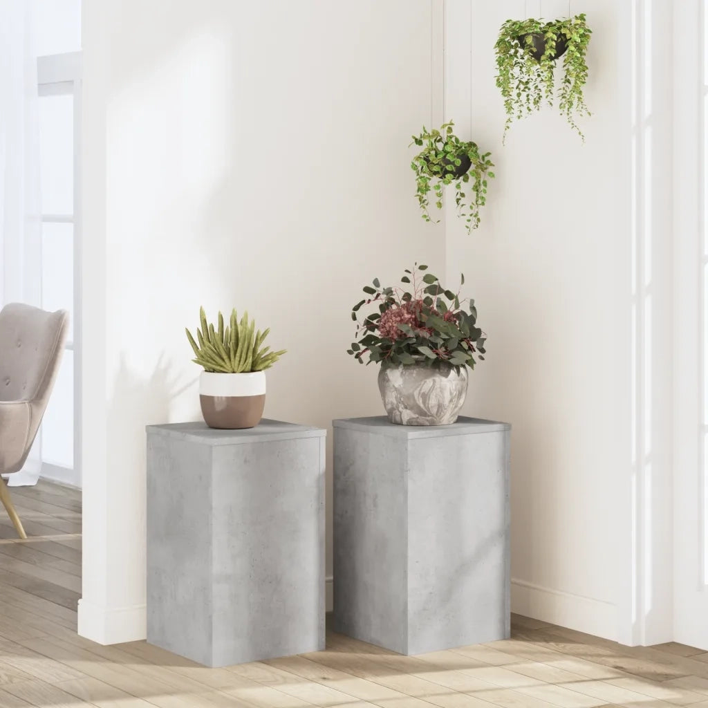 Supporti per piante | Sostegno per piante 2 pz Grigio 30x30x50 cm Legno Multistrato