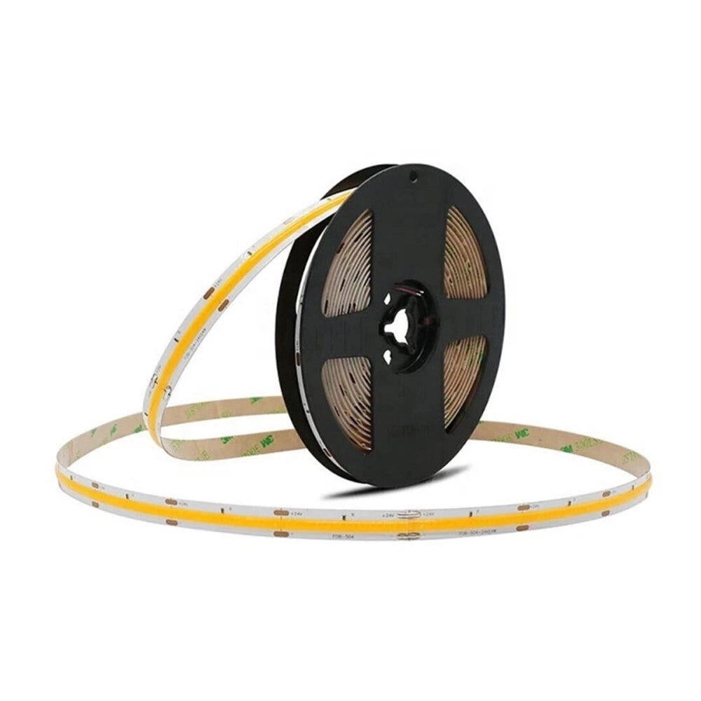 Trade Shop - Striscia Led Cob Luce 4000k 6500k 3000k Bobina 50 Mt 24v Smd 500w 8 Mm Cob-50m-324 -
