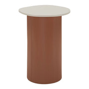 Tavolino VKH1120, Rosso, Marmo Artificiale, 35x37x53 cm