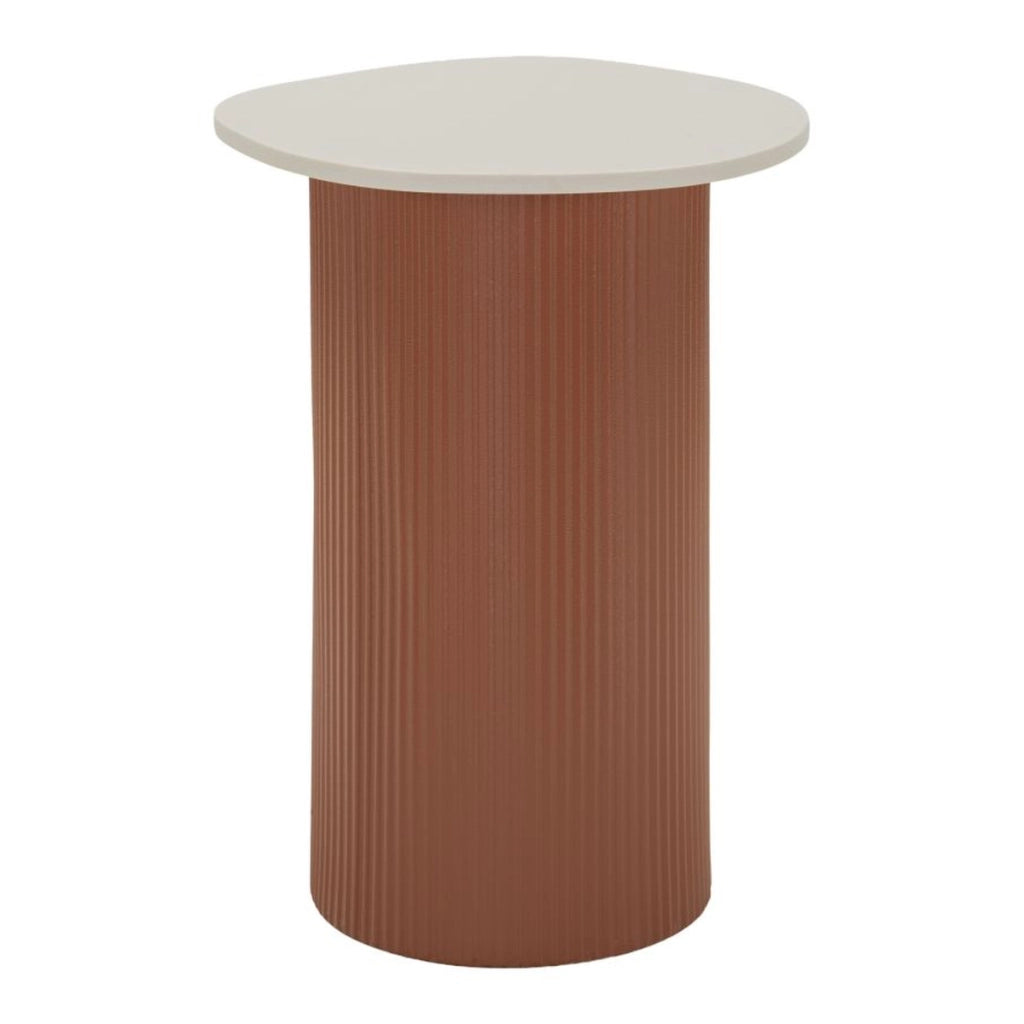 Tavolino VKH1120, Rosso, Marmo Artificiale, 35x37x53 cm