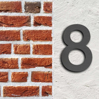 Numero civico "8" 3D Arial 20 cm antracite acciaio uso esterno, incl materiale di montaggio