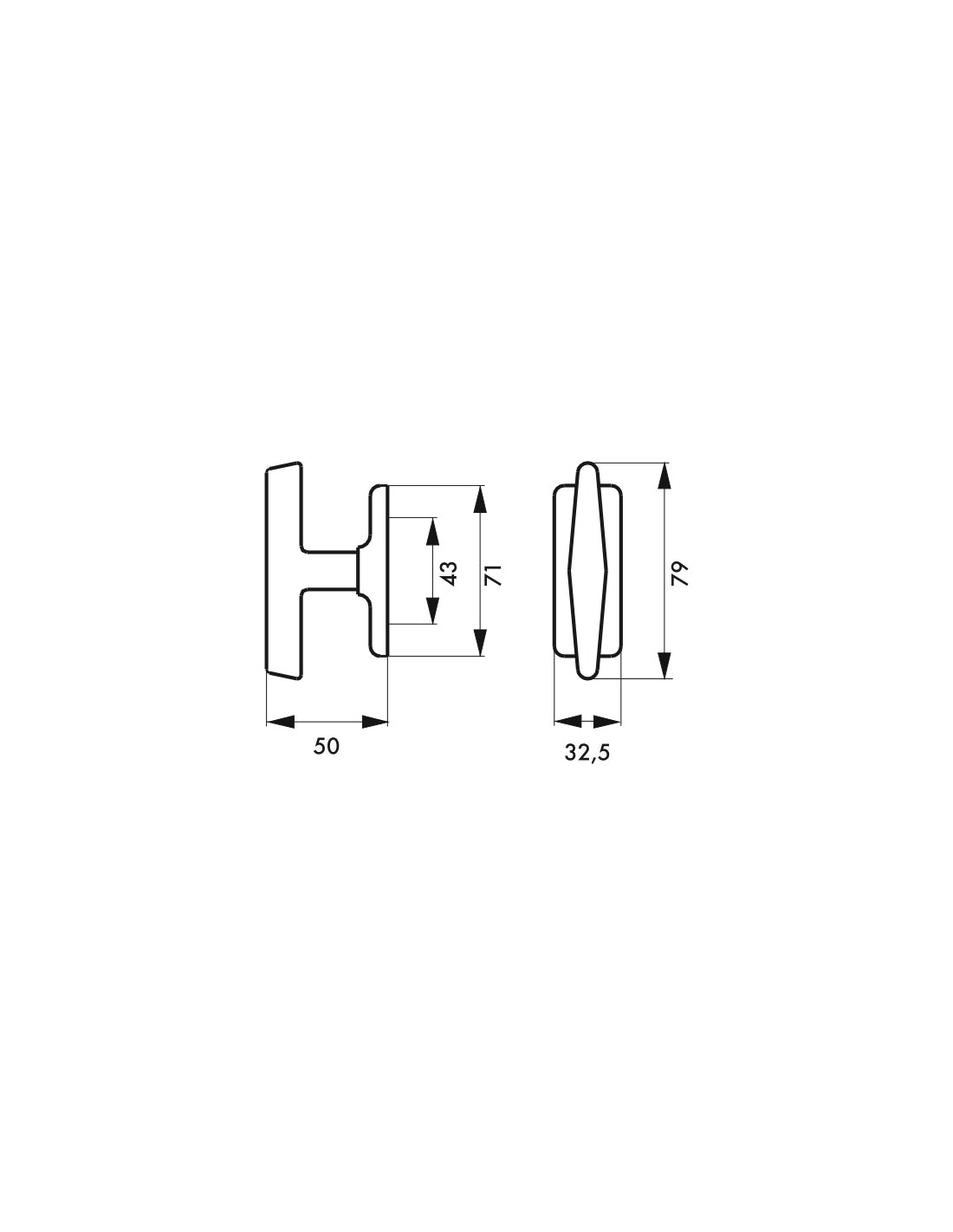 Pomolo per finestra COQ nero - THIRARD