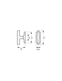 Pomolo per finestra COQ nero - THIRARD