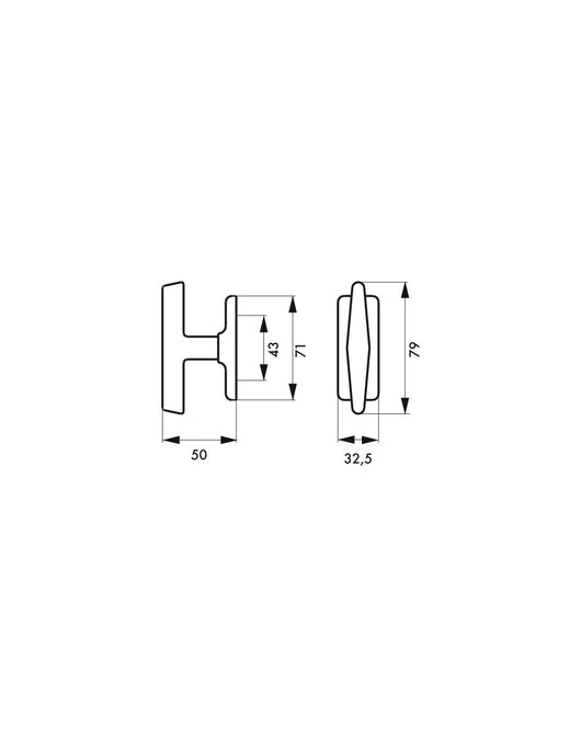 Pomolo per finestra COQ nero - THIRARD