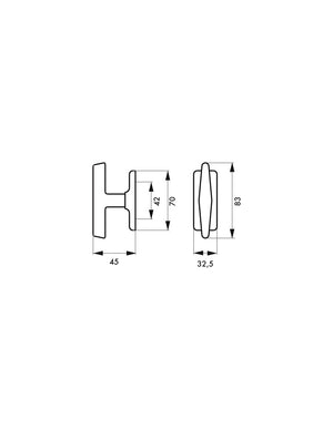 Pomolo per finestra ARTHEMIS ottone - THIRARD