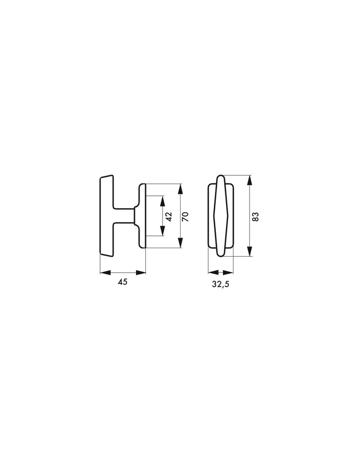 Pomolo per finestra ARTHEMIS ottone - THIRARD