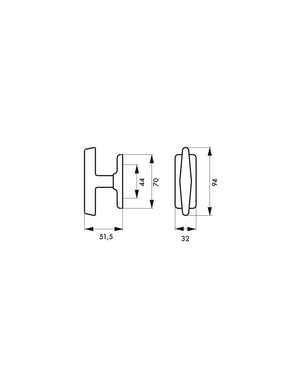 Pomolo per finestra SELENE nichel satinato - THIRARD