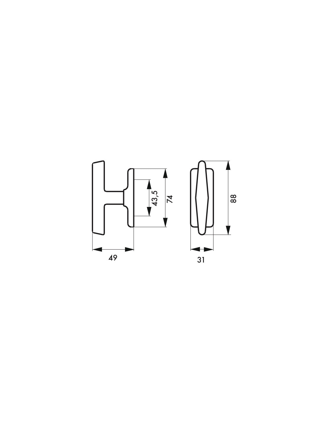 Pomolo per finestra HEBE bianco - THIRARD