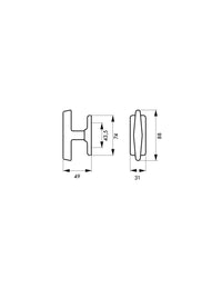 Pomolo per finestra HEBE bianco - THIRARD