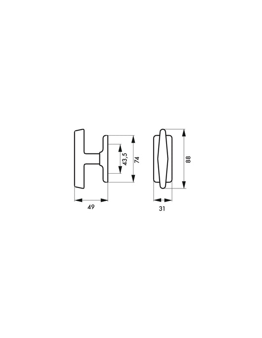 Pomolo per finestra HEBE bianco - THIRARD