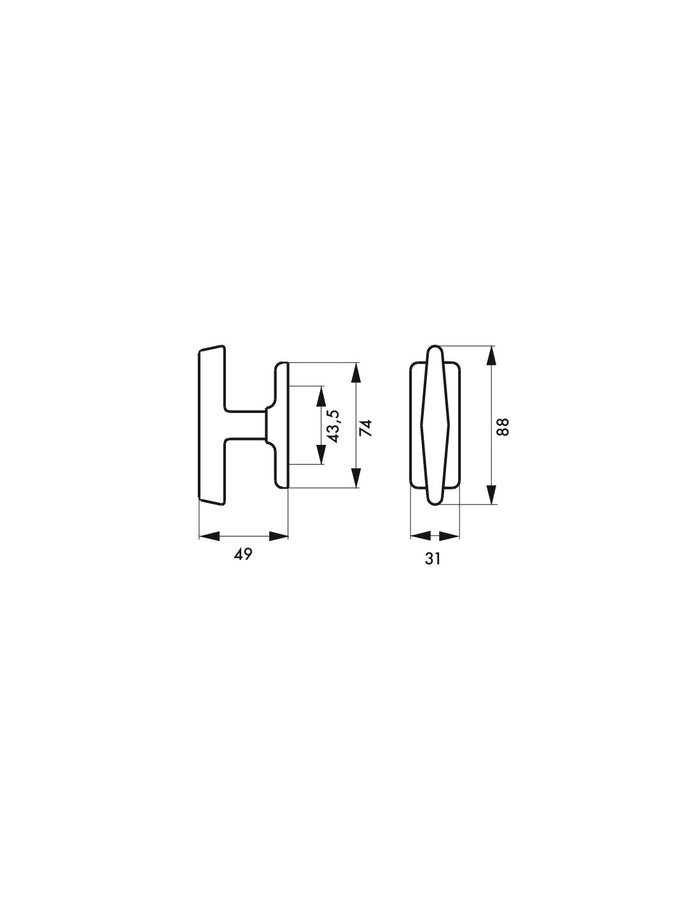 Pomolo per finestra HEBE bianco - THIRARD