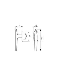 Maniglia apribile per finestra LETO/MAIA champagne - THIRARD