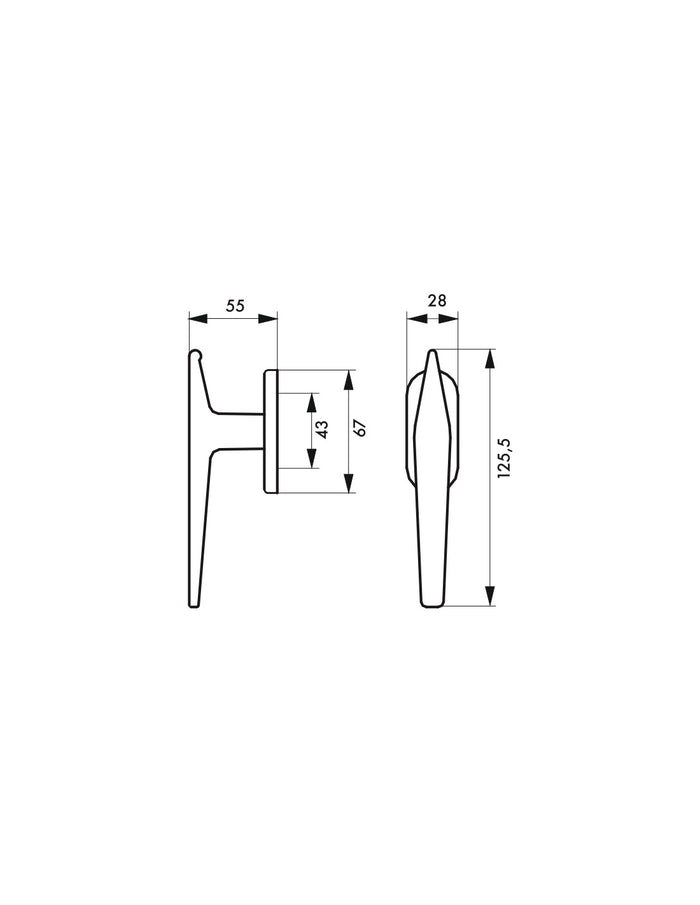 Maniglia apribile per finestra LETO/MAIA champagne - THIRARD