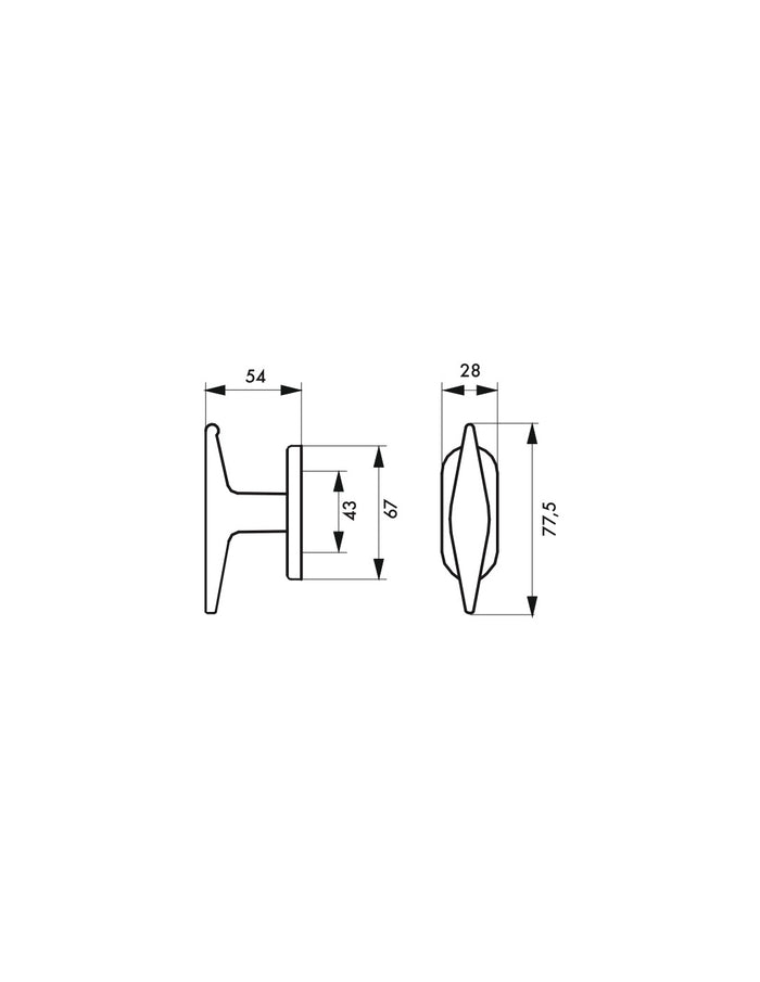 Pomolo per finestra LETO/MAIA champagne - THIRARD