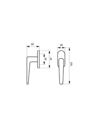 Maniglia per finestra LETO/MAIA champagne - THIRARD