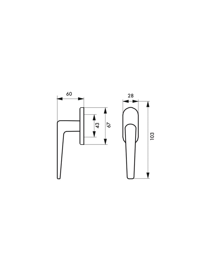 Maniglia per finestra LETO/MAIA champagne - THIRARD