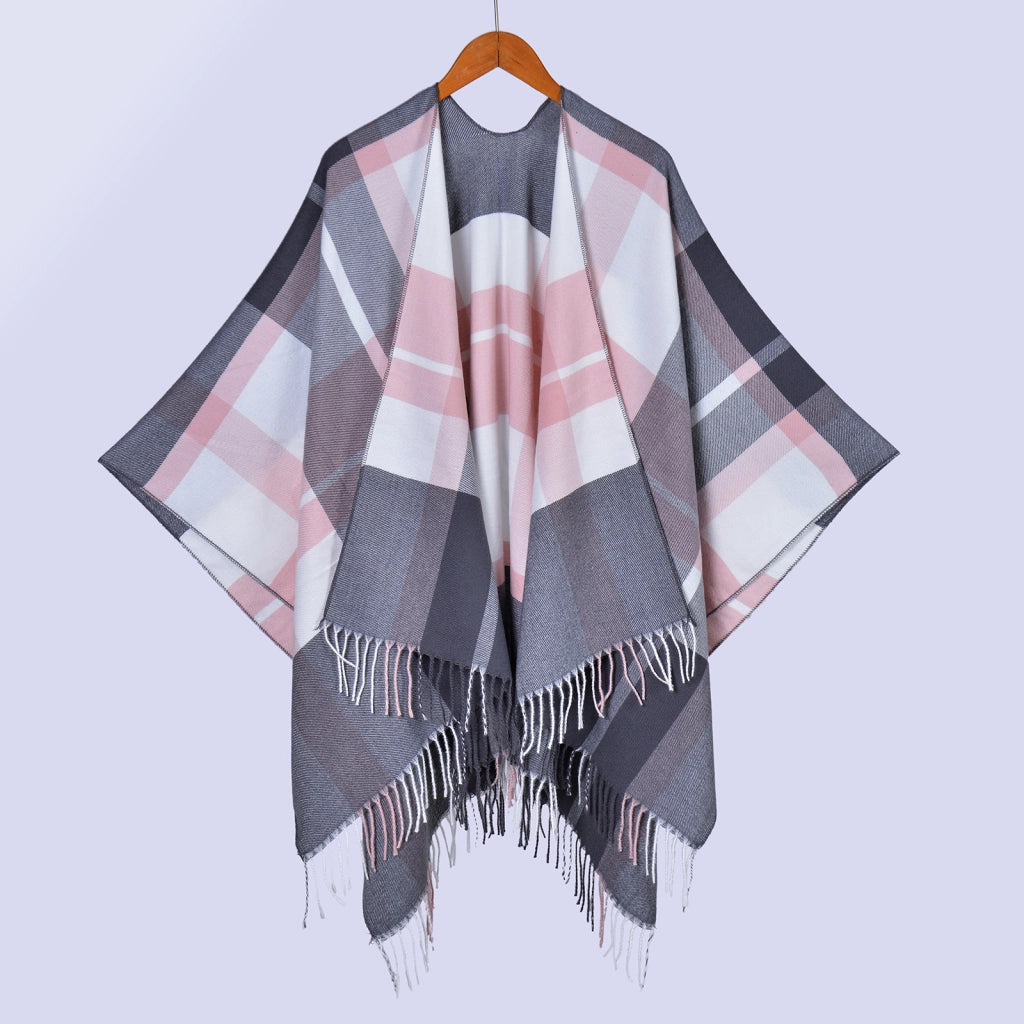 Sciarpa scozzese con frange, classica sciarpa unisex divisa