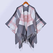 Sciarpa scozzese con frange, classica sciarpa unisex divisa