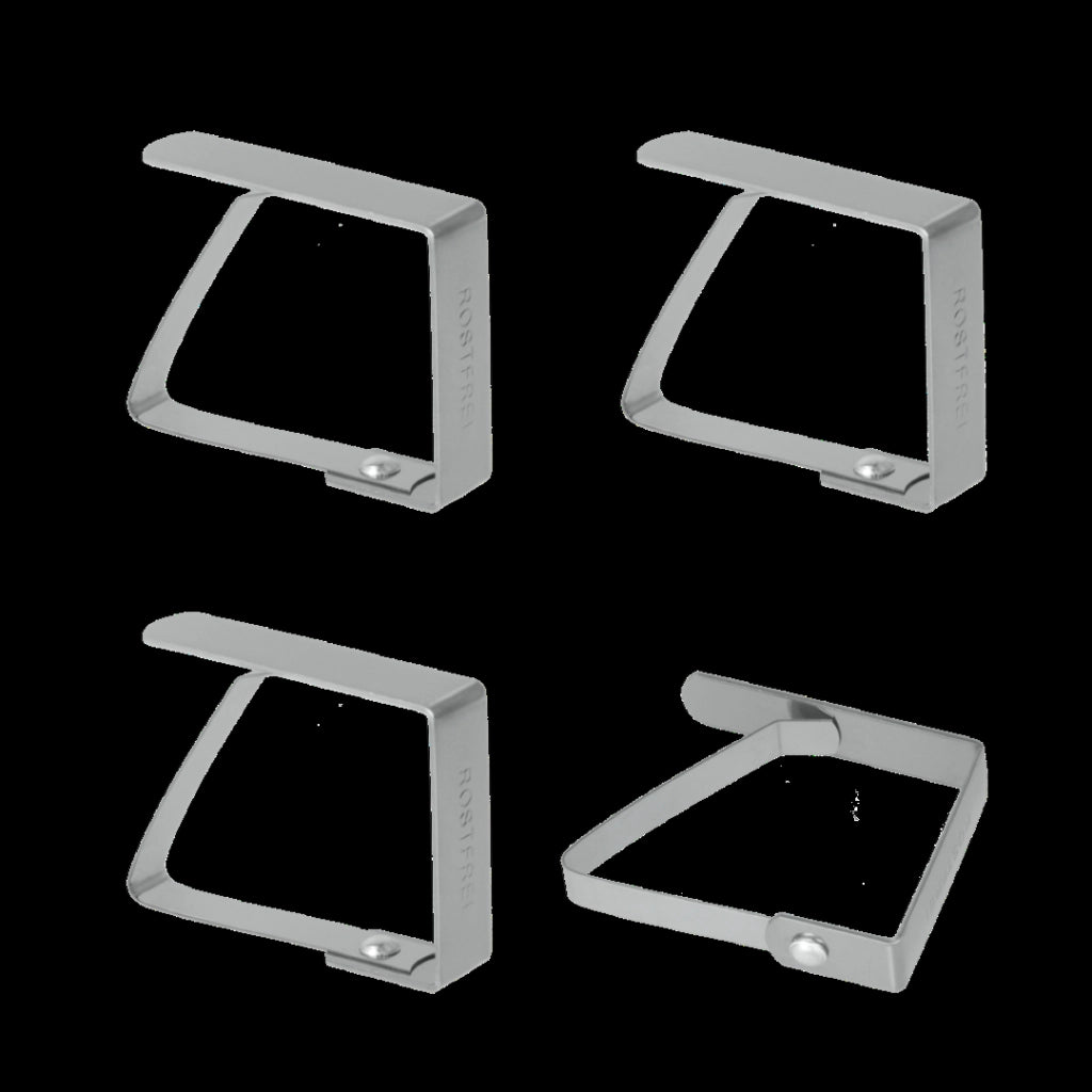 Set 4 Molle Fermatovaglie Inox - Metaltex