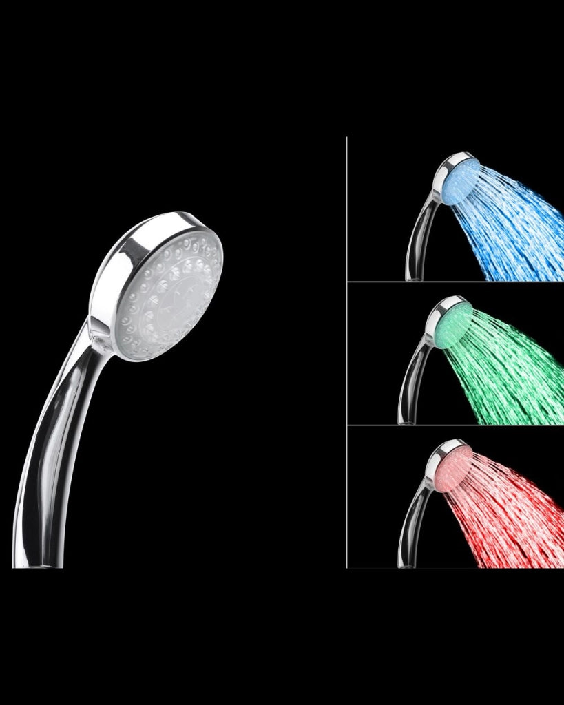 Soffione doccia argento sintetico LED Indicatore di temperatura della luce Modern