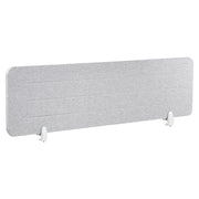 Pannello divisorio Grigio Chiaro Copertura in tessuto 160 x 40 cm Schermo acustico Morsetti di montaggio modulari Casa Ufficio