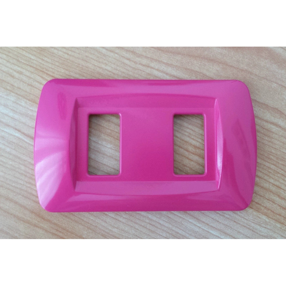 Trade Shop - Placchette Placche In Abs Serie Magic Bticino Compatibili Placca Copriprese Fori - Fucsia -1 Foro     -