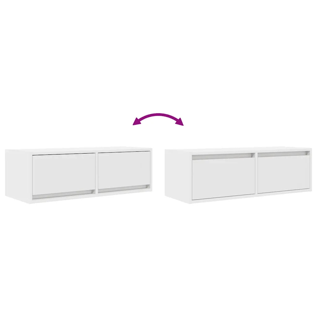 vidaXL Mobile Porta TV Bianco 80x31x25,5 cm in Legno Multistrato