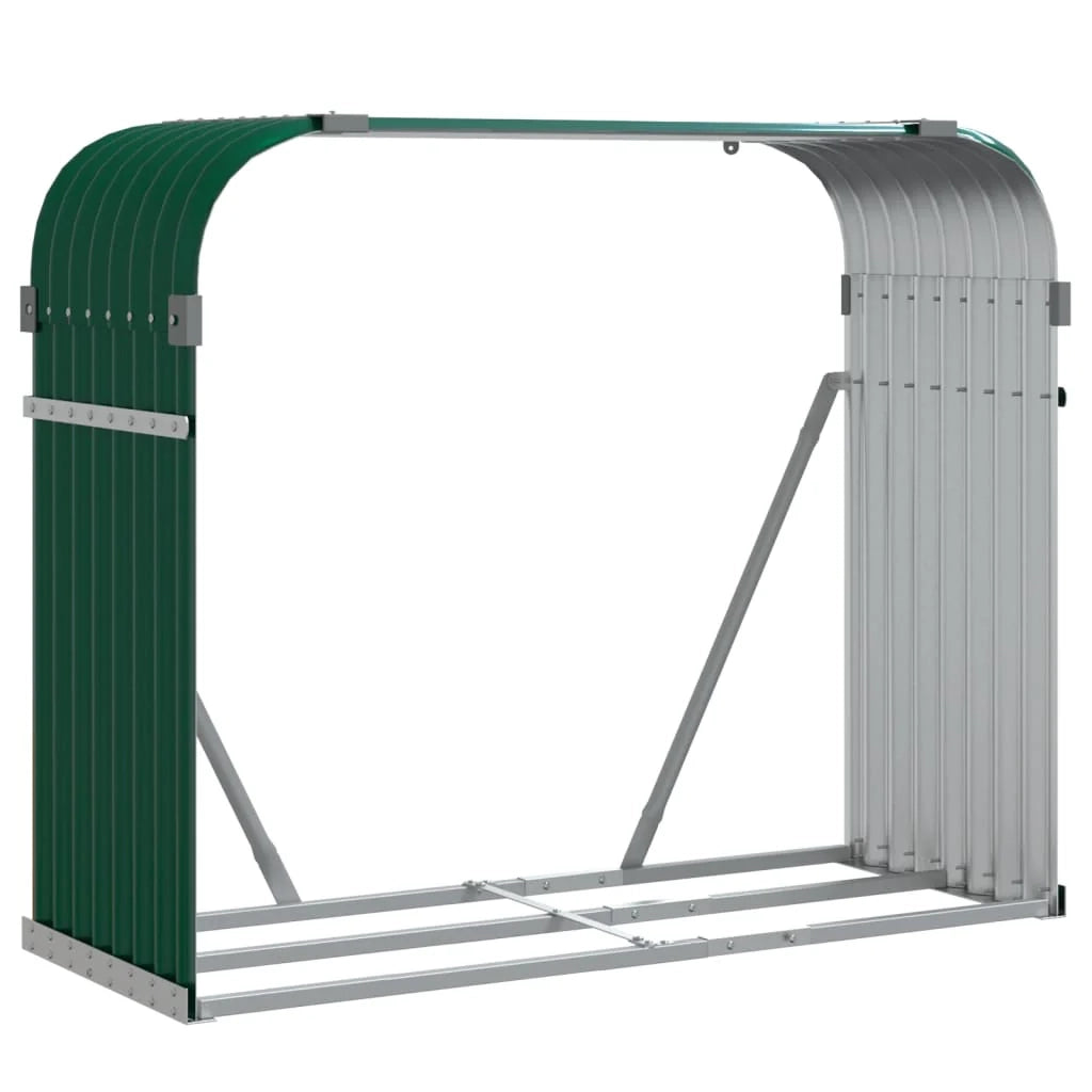 Portalegna 120 x 45 x 100 cm acciaio zincato verde 02_0043756
