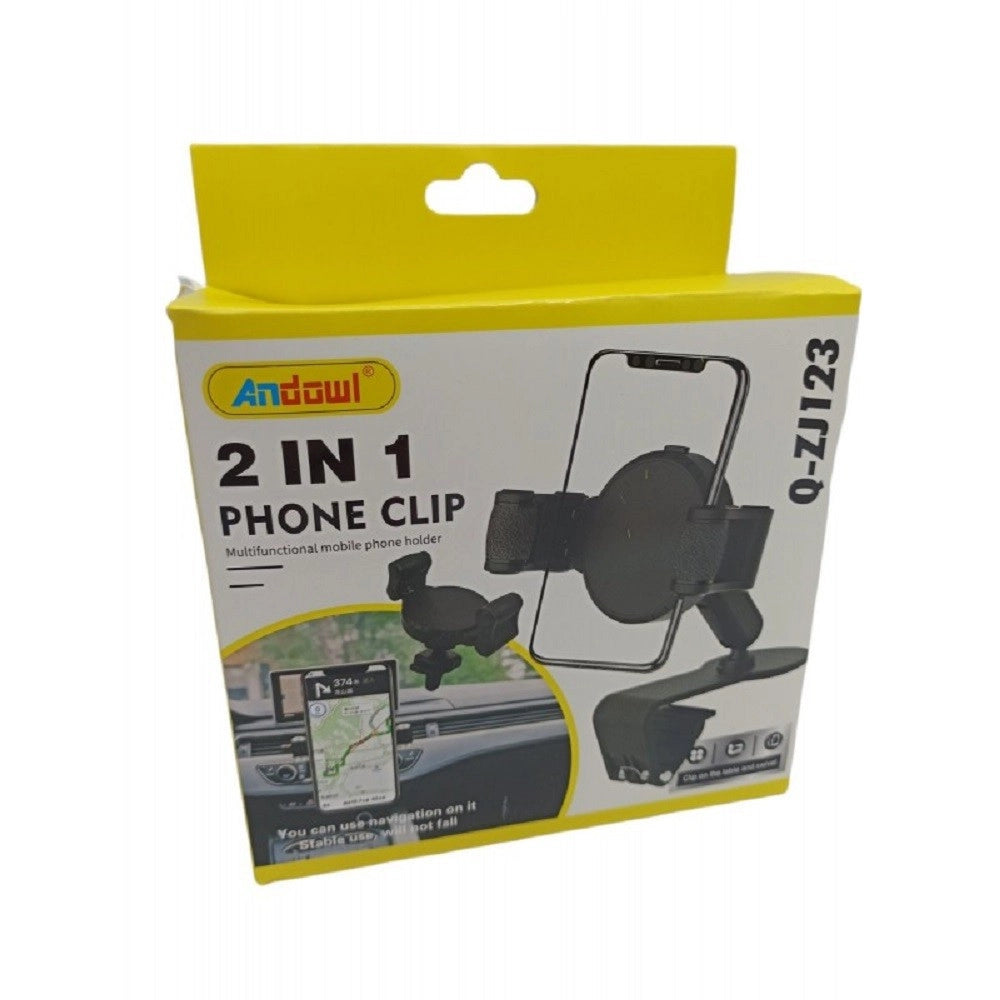 Trade Shop - Supporto Per Auto Cellulare 4.0 – 6.5″ Ganci Regolabili Multifunzionale Q-zj123 -