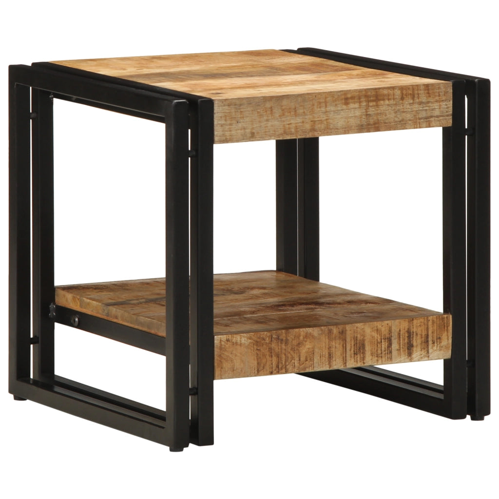 Tavolino da caffÃ¨ 40x50x38 cm in legno massello grezzo di mango
