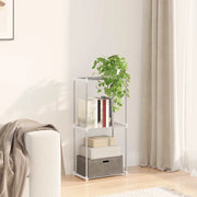 vidaXL Mensola di Stoccaggio bianco 43 x 27 x 90 cm Alluminio