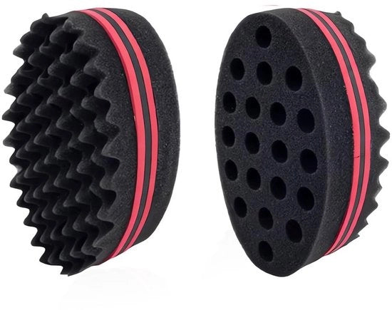 Sfregiatrice per capelli 2 pezzi - doppia faccia - per capelli a ciocche/crociate/onde - per capelli leggermente umidi - 15 x 6,5 cm - materiali di alta qualità