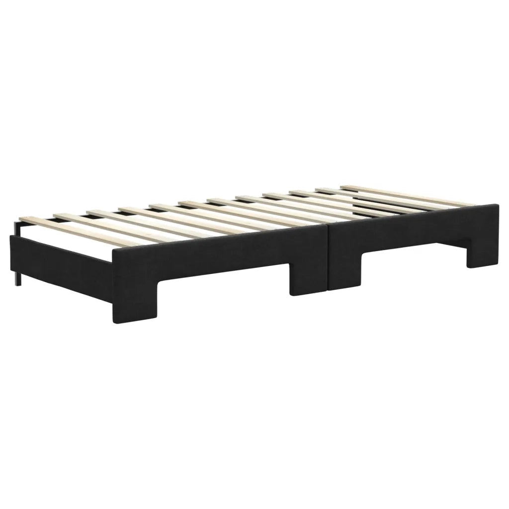 Divano Letto con Letto Estraibile-Sofa Letto-Daybed Nero 90x200 cm in Tessuto 222306