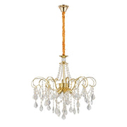 Lampada A Sospensione In Cristallo Swe076-cp 50cm Gold
