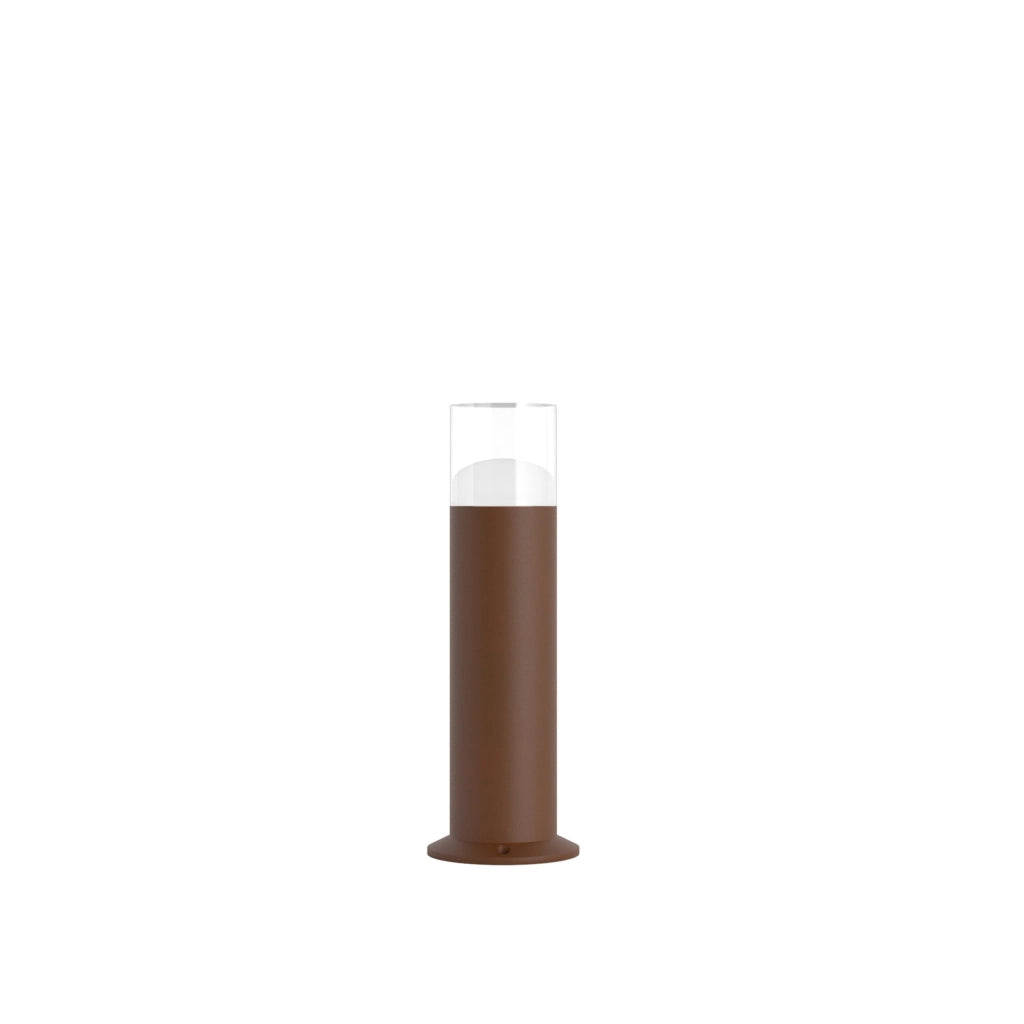 Proiettore LED da Esterno TURA 12W 180º 3000K Finitura Corten Texturizzato, Design Cilindrico per Illuminazione Vialetti e Giardini IP65 IK06