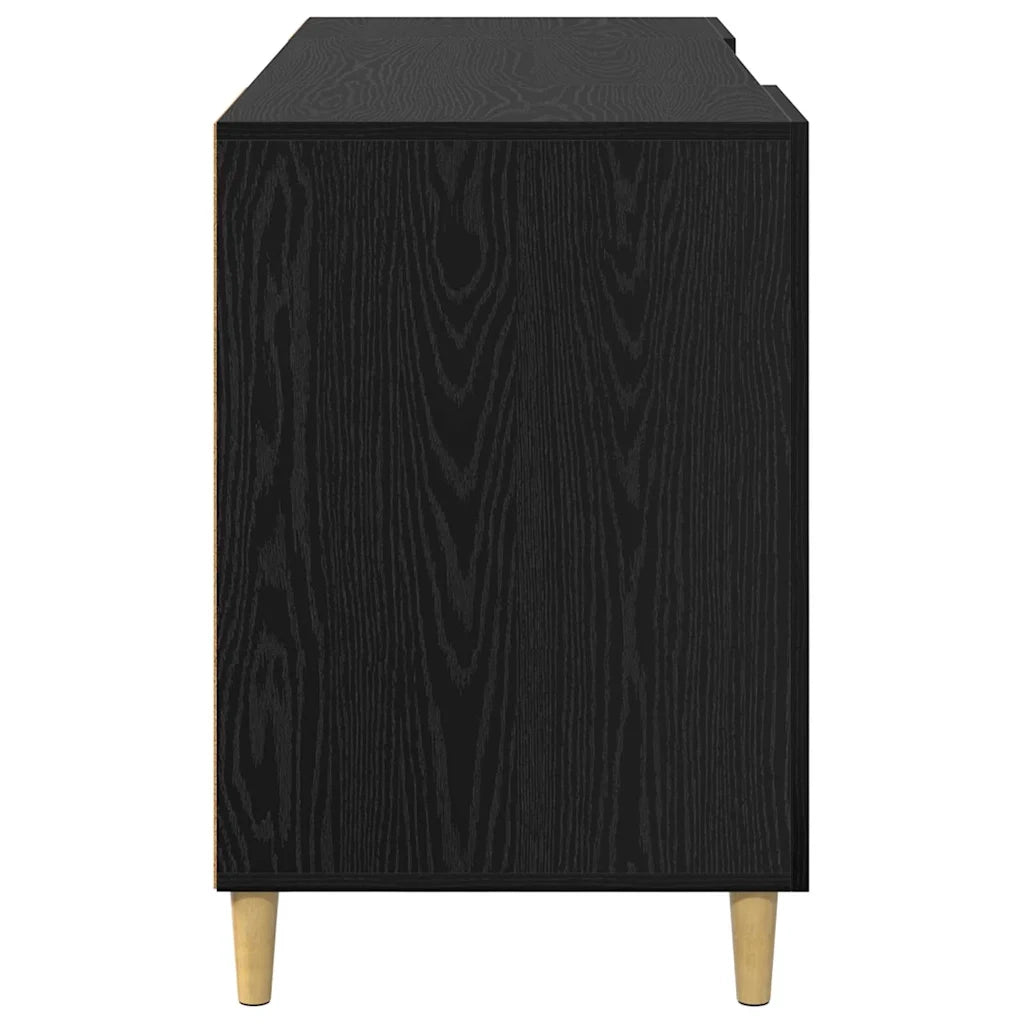 Scrivania Rovere Nero 140 x 50 x 75 cm Legno multistrato