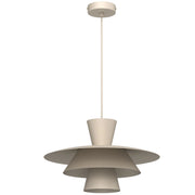Lampada a sospensione Plato 1xE27 beige metallo Luminex