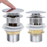 Scarico a Pressione Senza Troppopieno Argento 6,4x6,4x9,1 cm CFW8775764