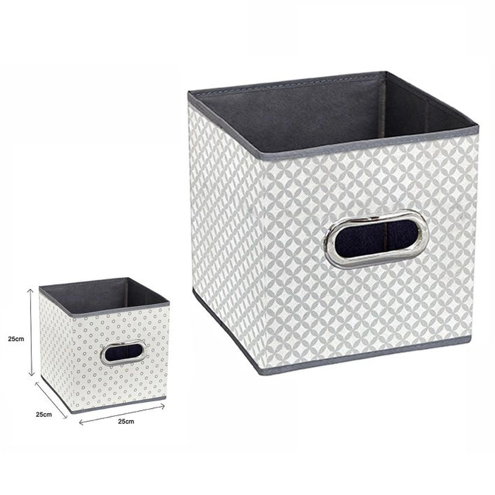 Trade Shop - Box Scatola Salvaspazio Armadio Contenitore Porta Oggetti Organizer 25x25x25 Cm -