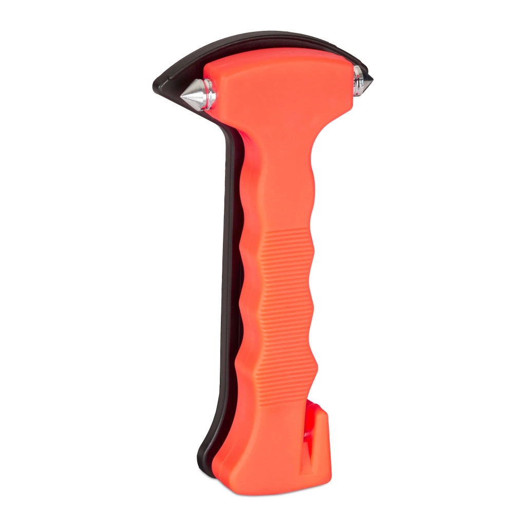 Martello d'emergenza per auto 19 x 9 x 3,5 cm strumento di sicurezza con frangivetro in plastica arancione 13_0004185