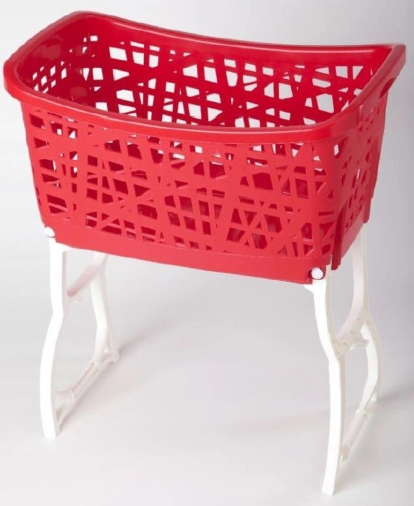 Cesta Bucato Con Gambe Reclinabili Stand Up Porta Biancheria Panni 44 Lt - Bama
