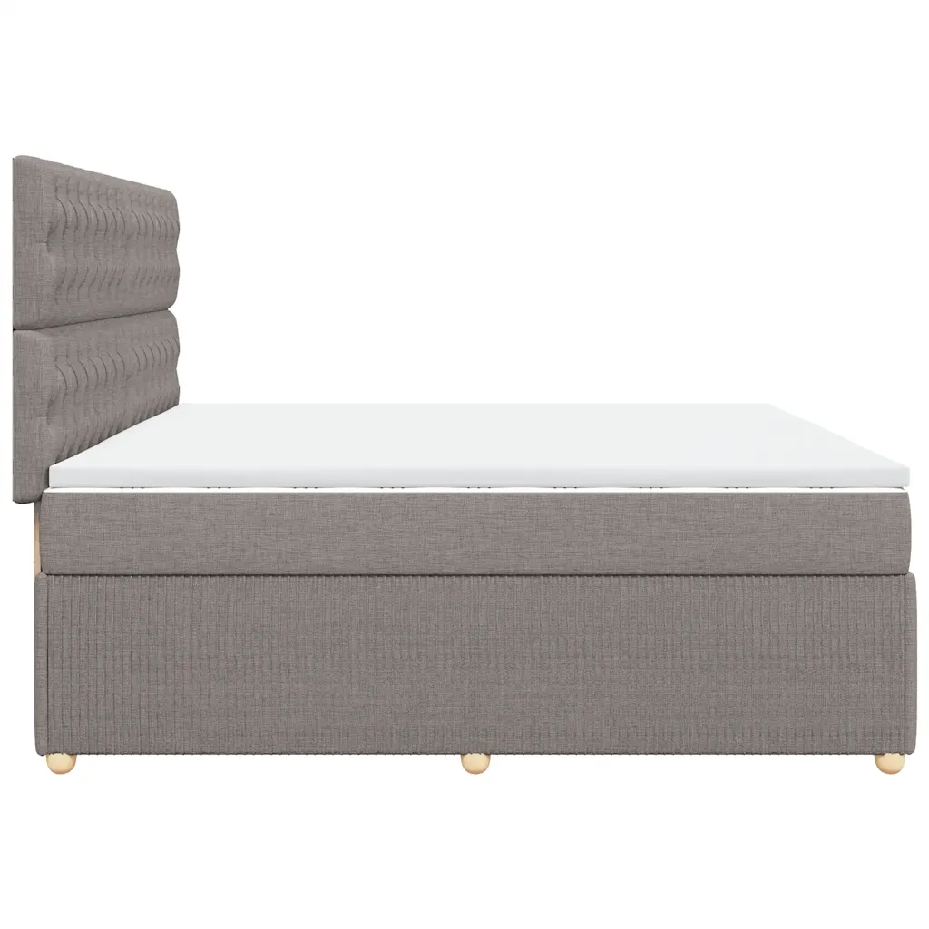 Giroletto a Molle con Materasso Tortora 200x200 cm in Tessuto 3292174