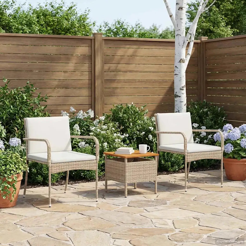 Set da giardino Beige polyrattan 42025111