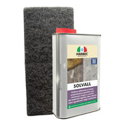 Pulitore sfilmante per materiali lapidei SOLVALL   1LT detergente + TAMPONE NERO