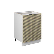 Mobiletto base cucina Fame-Line Pannello in quercia/Bianco 60 cm senza piano di lavoro Vicco