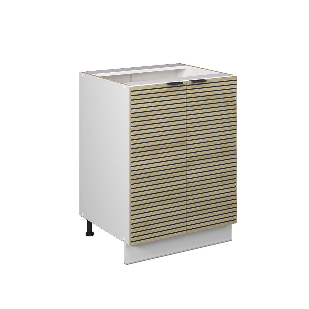 Mobiletto base cucina Fame-Line Pannello in quercia/Bianco 60 cm senza piano di lavoro Vicco